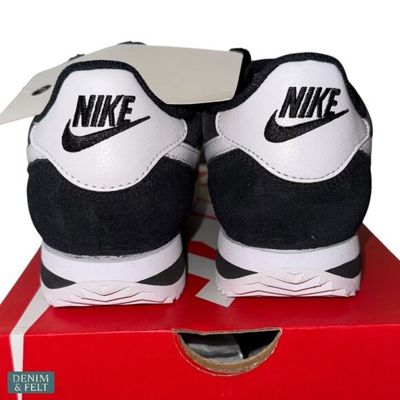 Nike Cortez Textile Black White Sneakers Women’s 7.5 Running Heritage Shoe NEW - Picture 11 of 14